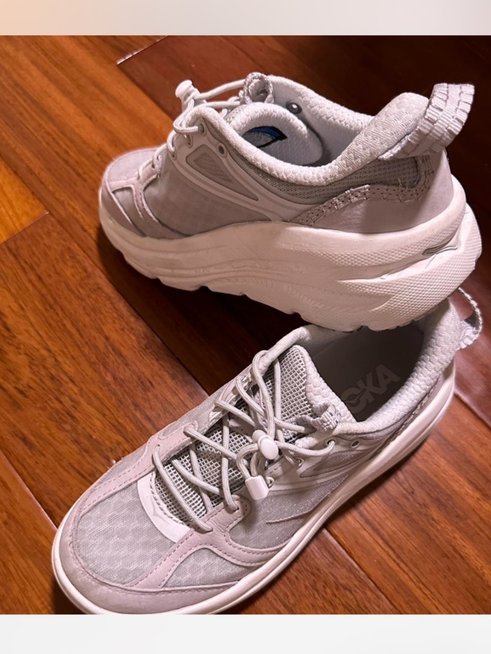 Hoka bondi B3LS cosmic grey tennis shoes